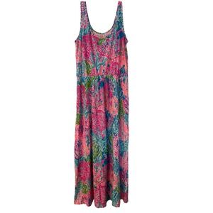 Lilly Pulitzer Pink and Blue Maxi Dress